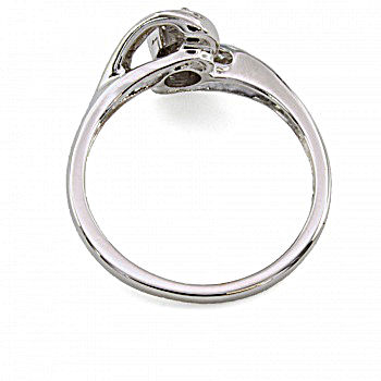 9ct white gold Diamond 0.25ct Cluster Ring size Q